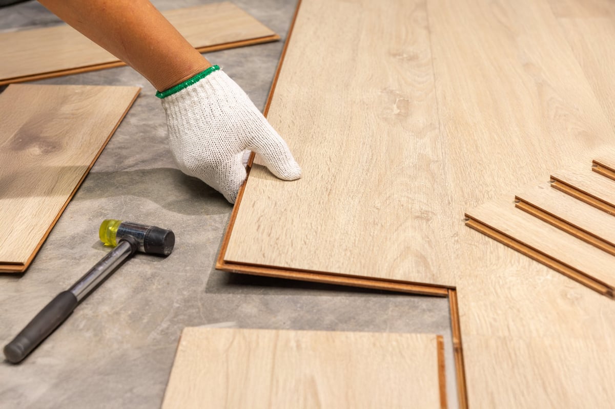 Laminate flooring installation