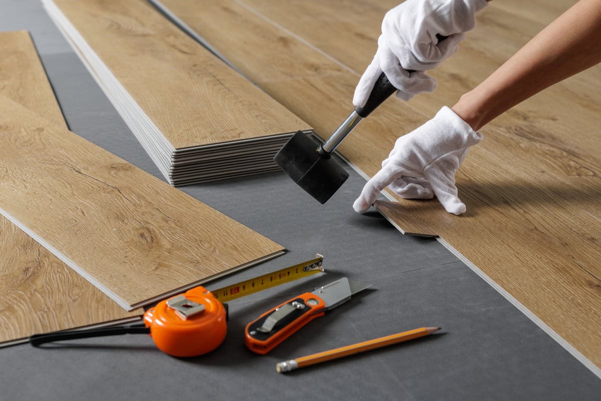 Vinyl plank flooring installation